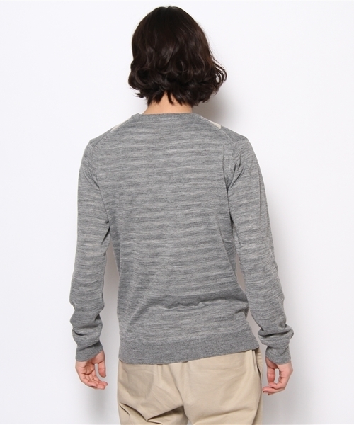 BEAUTY&YOUTH UNITED ARROWS(ビューティーアンドユースユナイテッドアローズ)の「BY リバーシブル/アーガイル ボーダー Vネックニット(ニット/セーター・メンズ・グレー/ネイビー・SMALL/MEDIUM/LARGE/X-LARGE)」の5枚目の写真