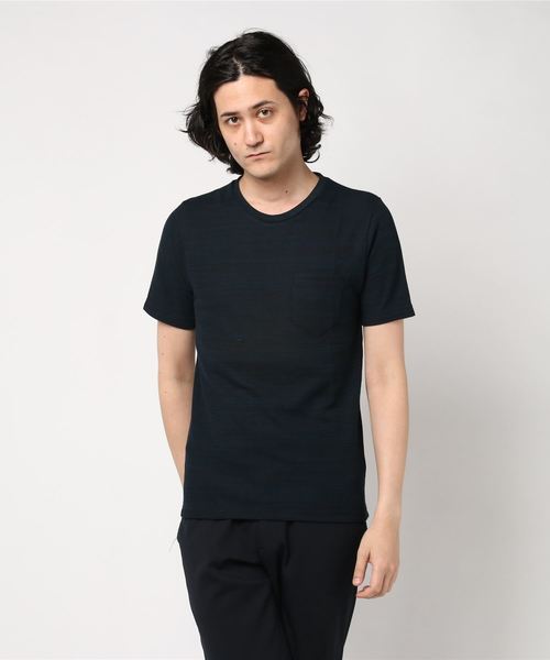 JOKER(ジョーカー)の「ワッフルポケット半袖Tシャツ(Tシャツ/カットソー・メンズ・カーキ/ピンク/ブルー系その他/ブラック/ベージュ/オフホワイト・L/M/XL)」の5枚目の写真