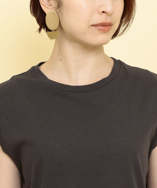 BEAUTY&YOUTH UNITED ARROWS（ビューティーアンドユースユナイテッドアローズ）の「BY∴ ドライコットンノースリーブカットソー o（Tシャツ/カットソー・レディース・ホワイト/ライム/ダークグレー/パープル/ダークグリーン/ベージュ/ブラック/ライトブルー・FREE）」の18枚目の写真