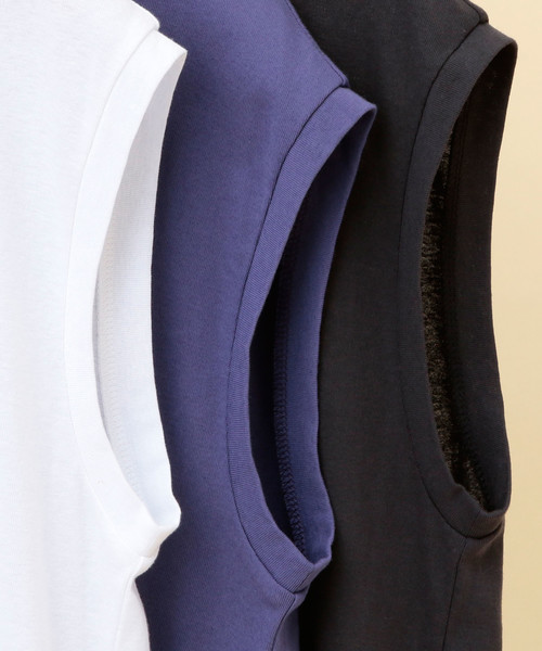 UNITED ARROWS ノースリーブネイビー/水色 レディースのシャツ / ブラウス（ブルー）｜ユナイテッド