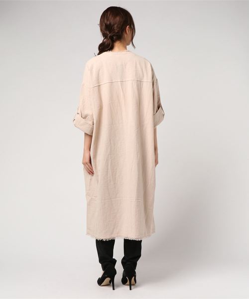 VENCEEXCHANGE（ヴァンスエクスチェンジ）の「トッパーガウン（カーディガン/ボレロ・レディース・ボルドー/オリーブ/ベージュ・M）」の5枚目の写真