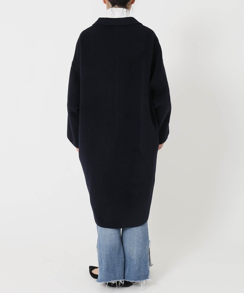 ドゥーズィエムクラス ウールアンゴラリバーコート ネイビー MUSE de