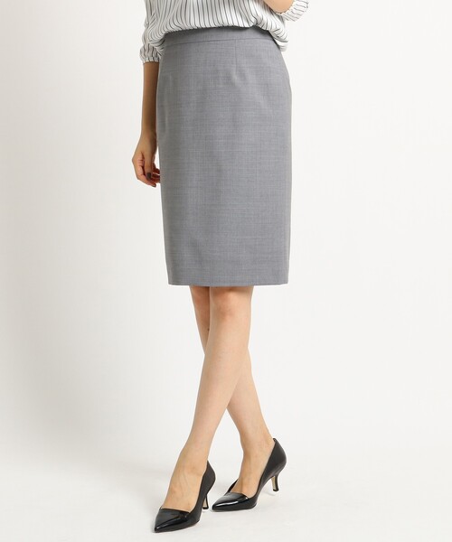 INDIVI(インディヴィ)の「ストレッチタイトスカート(スーツスカート・レディース・ブラック/ネイビー系2/グレー/ブラック系2/グレー系4・36/38/40/34)」の4枚目の写真