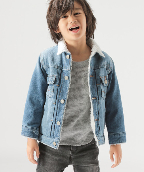 BAYFLOW（ベイフロー）の「[KIDS]ボアランチジャケット（ブルゾン・キッズ・オレンジ/クリアブルー/ベージュ・LARGE/MEDIUM/SMALL/XX-LARGE/X-LARGE）」の3枚目の写真