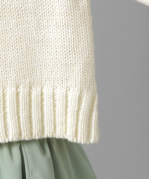 Andemiu（アンデミュウ）の「フォークロアショートニット818780（ニット/セーター・レディース・アイボリー/ブラウン・FREE）」の12枚目の写真