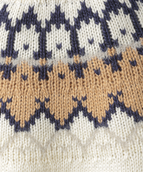 Andemiu（アンデミュウ）の「フォークロアショートニット818780（ニット/セーター・レディース・アイボリー/ブラウン・FREE）」の7枚目の写真