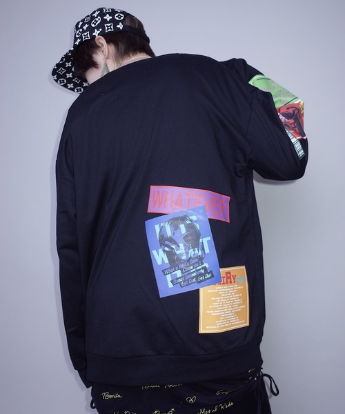 rovtski（ロフトスキー）の「【ビッグシルエット】T/Cﾐﾆ裏毛 転写PT CREW F（スウェット・レディース・オレンジ/ホワイト/ブラック・FREE）」の11枚目の写真