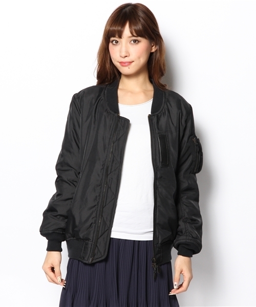 goa(ゴア)の「オリジナルShell MA-1(ナイロンジャケット・レディース・ブラック/モカ/カーキ・FREE)」の4枚目の写真