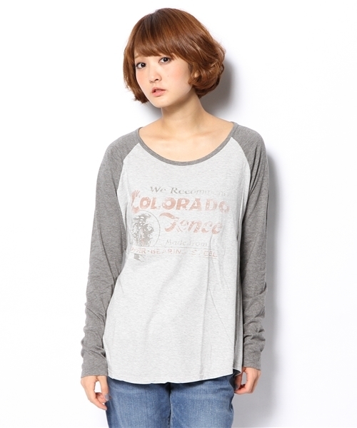 goa（ゴア）の「ネイティブアメリカンラグランTOP'S（Tシャツ/カットソー・レディース・グレー/ベージュ/ネイビー/モカ・FREE）」の2枚目の写真