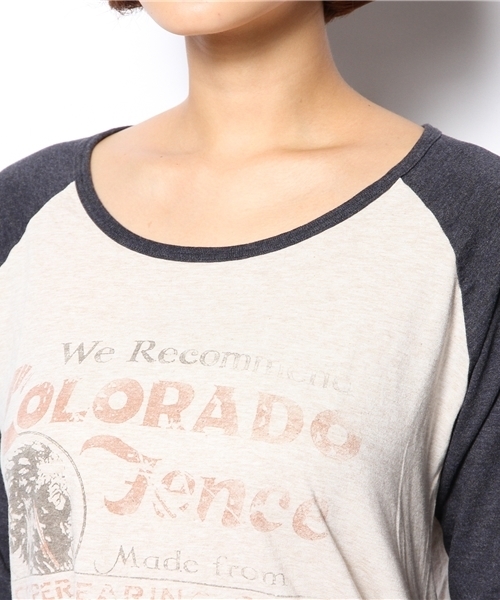 goa（ゴア）の「ネイティブアメリカンラグランTOP'S（Tシャツ/カットソー・レディース・グレー/ベージュ/ネイビー/モカ・FREE）」の8枚目の写真