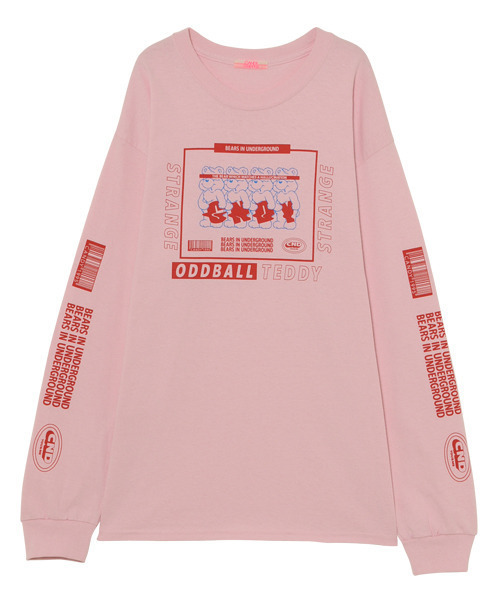 Candy Stripper（キャンディストリッパー）の「ODDBALL TEDDY L/S Tシャツ（Tシャツ/カットソー・レディース・ブラック/オフホワイト/ピンク・2）」の3枚目の写真