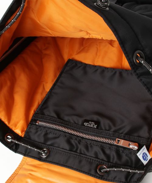 PORTER ブラックリュック オレンジ収納袋付き PORTER（ポーター）の「【PORTER】タンカーリュックサック/622