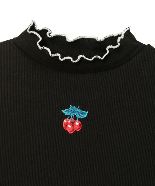 Candy Stripper(キャンディストリッパー)の「CHERRY MELLOW トップス(Tシャツ/カットソー・レディース・ブラック/ライトブルー/ピンク/オレンジ/ラベンダー・2)」の10枚目の写真