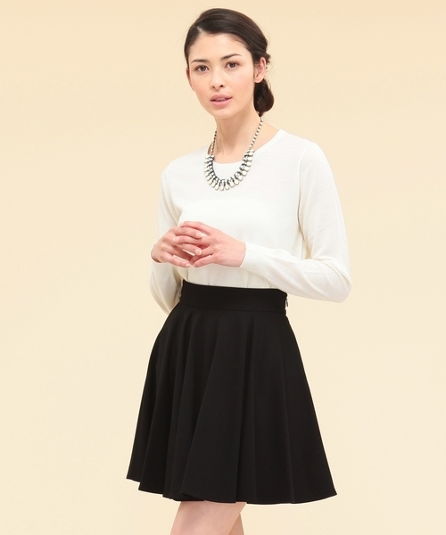 BEAMS LIGHTS Women's(ビームスライツ ウィメンズ)の「□BEAMS LIGHTS / ウォッシャブルウール プルオーバー(ニット/セーター・レディース・オフホワイト/ライトグレー/サックスブルー・ONE SIZE)」の1枚目の写真