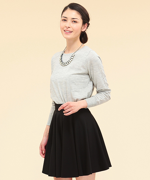 BEAMS LIGHTS Women's(ビームスライツ ウィメンズ)の「□BEAMS LIGHTS / ウォッシャブルウール プルオーバー(ニット/セーター・レディース・オフホワイト/ライトグレー/サックスブルー・ONE SIZE)」の2枚目の写真