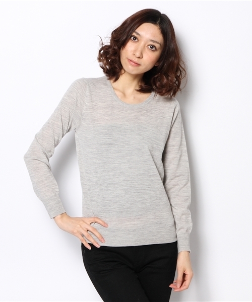 BEAMS LIGHTS Women's(ビームスライツ ウィメンズ)の「□BEAMS LIGHTS / ウォッシャブルウール プルオーバー(ニット/セーター・レディース・オフホワイト/ライトグレー/サックスブルー・ONE SIZE)」の12枚目の写真