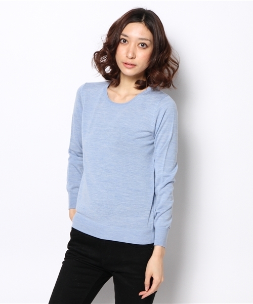 BEAMS LIGHTS Women's(ビームスライツ ウィメンズ)の「□BEAMS LIGHTS / ウォッシャブルウール プルオーバー(ニット/セーター・レディース・オフホワイト/ライトグレー/サックスブルー・ONE SIZE)」の13枚目の写真