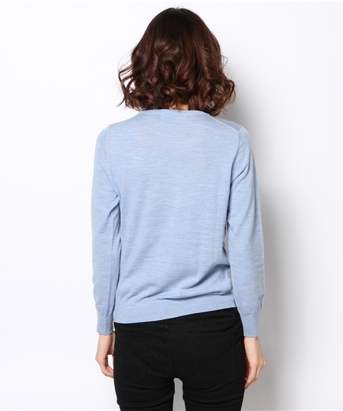 BEAMS LIGHTS Women's(ビームスライツ ウィメンズ)の「□BEAMS LIGHTS / ウォッシャブルウール プルオーバー(ニット/セーター・レディース・オフホワイト/ライトグレー/サックスブルー・ONE SIZE)」の6枚目の写真