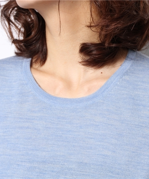 BEAMS LIGHTS Women's(ビームスライツ ウィメンズ)の「□BEAMS LIGHTS / ウォッシャブルウール プルオーバー(ニット/セーター・レディース・オフホワイト/ライトグレー/サックスブルー・ONE SIZE)」の7枚目の写真