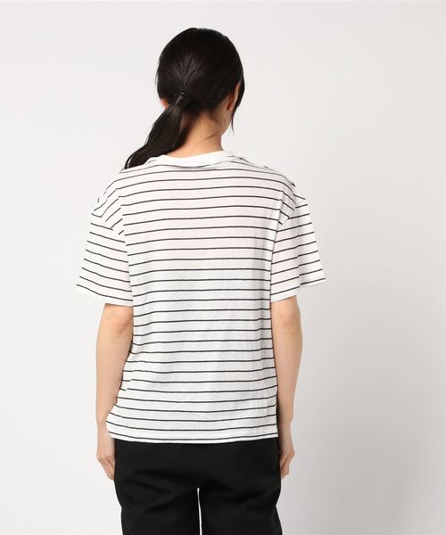 SAISON DE PAPILLON(セゾンドパピヨン)の「綿麻ナチュラルボーダープルオーバー(Tシャツ/カットソー・レディース・ベージュ/ホワイト・フリー)」の10枚目の写真