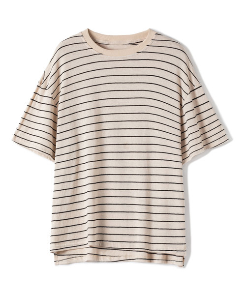 SAISON DE PAPILLON(セゾンドパピヨン)の「綿麻ナチュラルボーダープルオーバー(Tシャツ/カットソー・レディース・ベージュ/ホワイト・フリー)」の22枚目の写真