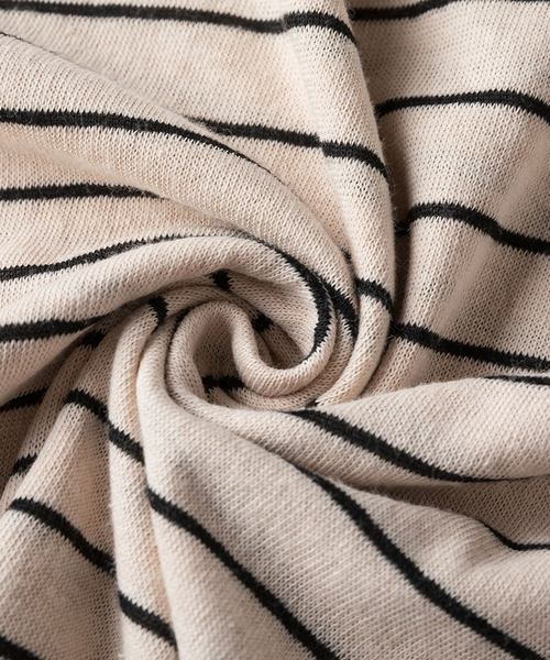 SAISON DE PAPILLON(セゾンドパピヨン)の「綿麻ナチュラルボーダープルオーバー(Tシャツ/カットソー・レディース・ベージュ/ホワイト・フリー)」の15枚目の写真