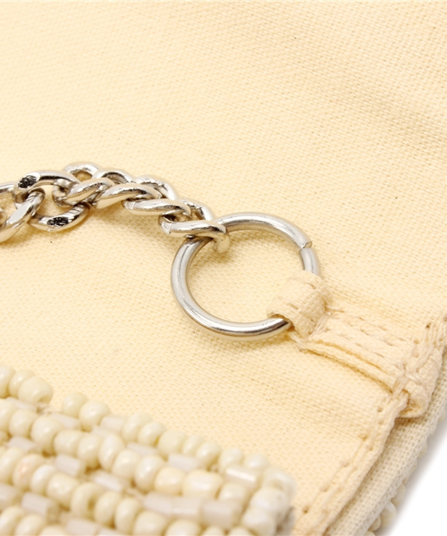 NANO universe（ナノユニバース）の「ANAN S/ビーズクラッチ（クラッチバッグ・レディース・ベージュ/ライトグレー・FREE）」の9枚目の写真