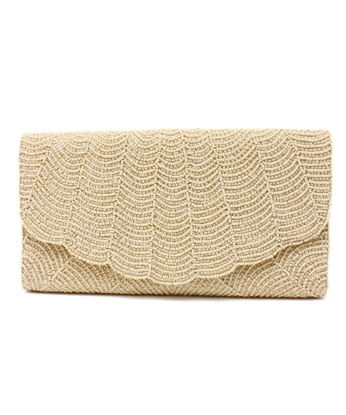 NANO universe（ナノユニバース）の「ANAN S/ビーズクラッチ（クラッチバッグ・レディース・ベージュ/ライトグレー・FREE）」の10枚目の写真