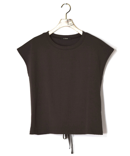 w closet(ダブルクローゼット)の「後ろレースアッププルオーバー(Tシャツ/カットソー・レディース・パープル/ブラウン/オフホワイト/スミクロ/グレイッシュベージュ・FREE)」の18枚目の写真