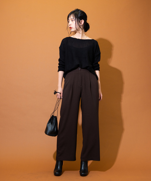 Aunt Marie's（アントマリーズ）の「AUNT MARIE'S Loose over knit（ニット/セーター・レディース・ブラック/ベージュ/ブラウン・FREE）」の18枚目の写真