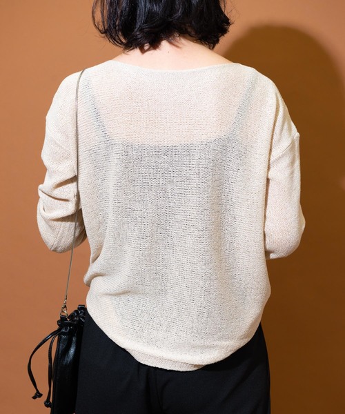 Aunt Marie's（アントマリーズ）の「AUNT MARIE'S Loose over knit（ニット/セーター・レディース・ブラック/ベージュ/ブラウン・FREE）」の14枚目の写真