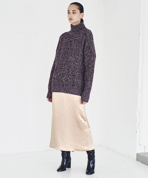 CASA FLINE ロングスカート CASA FLINE（カーサフライン）の「アセテートロングスカート