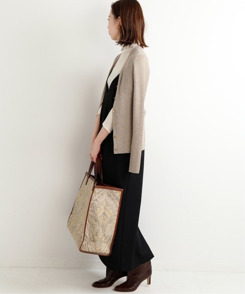 ばぶこ(IENA)Vネックカーディガン　ベージュ新品 IENA ニット 2x1リブVネックカーディガン◇ : ZOZOTOWN Yahoo!店
