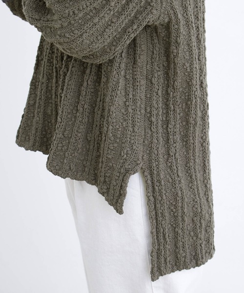 ADAM ET ROPE'（アダムエロペ）の「スラブコットンプルオーバー（ニット/セーター・レディース・チャコールグレー/ベージュ系その他3・FREE）」の12枚目の写真