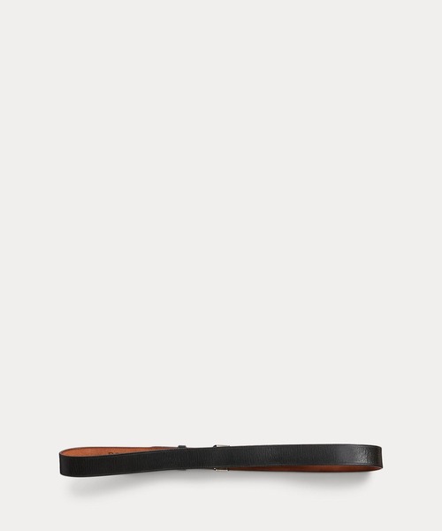 8*a様 美品ダブルアールエル RRL ベルト 牛革レザー size:34 RRL ダブルアールエル COWHIDE TUMBLED LEATHER BELT レザーベルト 34