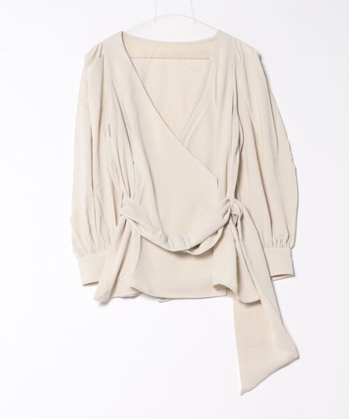 ブラウス シャツ ジョーゼットボリュームスリーブカシュクールブラウス レディース STYLEBLOCK ブラウス シャツ ジョーゼットボリュームスリーブ