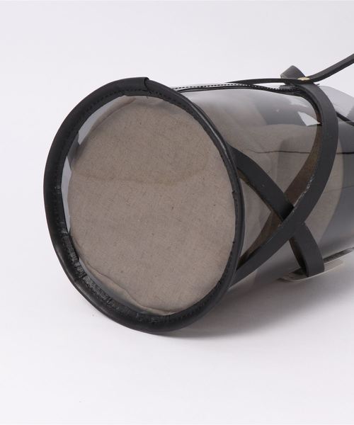 DouDou（ドゥドゥ）の「レザー×PVC ロングショルダーBAG（ショルダーバッグ・レディース・ブラウン/ブラック・FREE）」の4枚目の写真