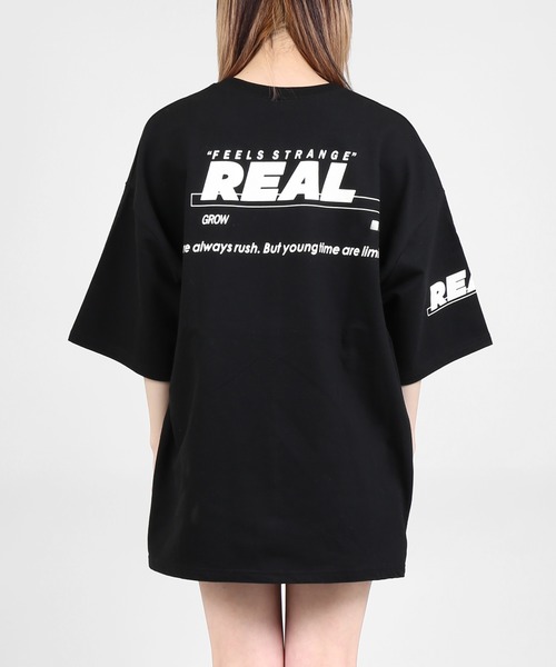 DING（ディング）の「DING/REALビッグシルエットTシャツ（Tシャツ/カットソー・レディース・サックスブルー/アイボリー/ブラック・FREE）」の13枚目の写真