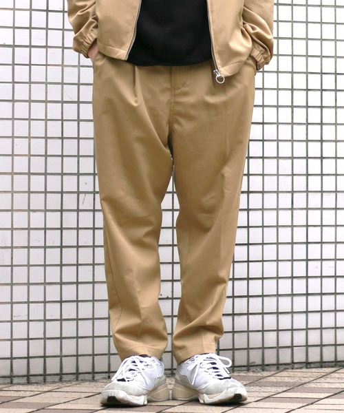 Salong hameu（サロン ハミュー）の「ストレッチ ワイドテーパードパンツ/センタープレス スラックス/無地・チェック柄（スラックス・メンズ・ベージュ/ベージュ系その他/ブラック/ベージュ系その他2/ブラウン/ブラック系その他・M/L）」の20枚目の写真