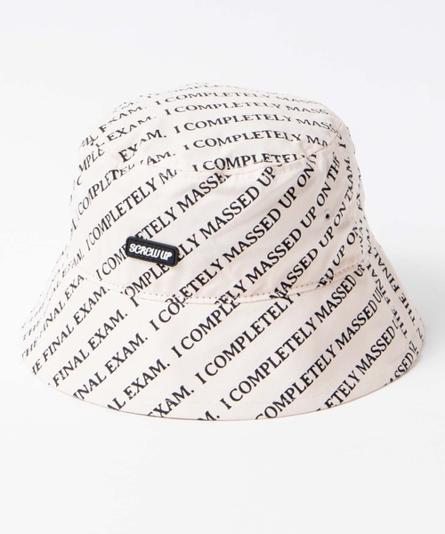 WEGO（ウィゴー）の「WEGO/総柄ロゴバケットハット（ハット・レディース・ホワイト/ブラック・FREE）」の4枚目の写真