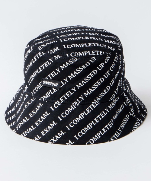 WEGO（ウィゴー）の「WEGO/総柄ロゴバケットハット（ハット・レディース・ホワイト/ブラック・FREE）」の5枚目の写真