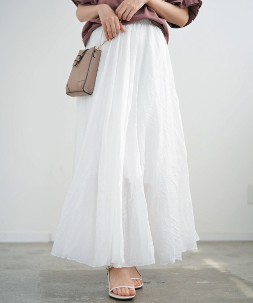 Futier land(フューティアランド)の「リネンロングフレアスカート(スカート・レディース・ホワイト/ブラック/ブルー/ミント/ホワイト系その他/ベージュ系その他/グリーン系その他/ブルー系その他/パープル系その他/ラベンダー/ブラック系その他/ベージュ/グレー系その他/グレー/コーラル/ロイヤルブルー/ブルーグリーン・FREE/フリー)」の19枚目の写真