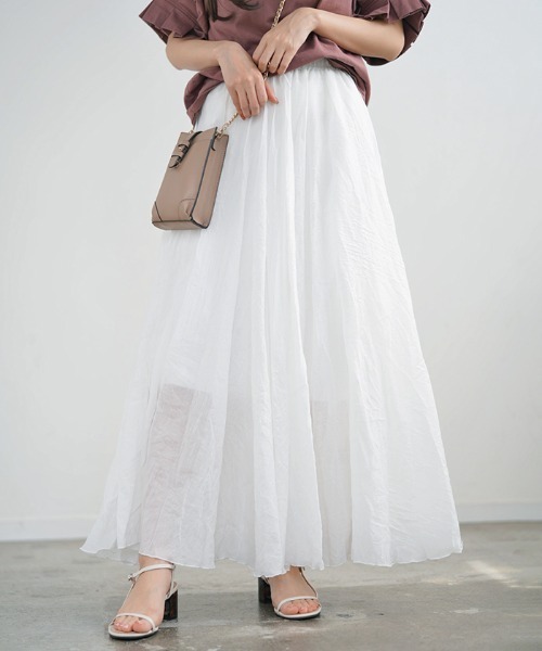 Futier land(フューティアランド)の「リネンロングフレアスカート(スカート・レディース・ホワイト/ブラック/ブルー/ミント/ホワイト系その他/ベージュ系その他/グリーン系その他/ブルー系その他/パープル系その他/ラベンダー/ブラック系その他/ベージュ/グレー系その他/グレー/コーラル/ロイヤルブルー/ブルーグリーン・FREE/フリー)」の18枚目の写真