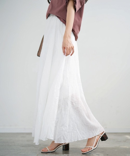 Futier land(フューティアランド)の「リネンロングフレアスカート(スカート・レディース・ホワイト/ブラック/ブルー/ミント/ホワイト系その他/ベージュ系その他/グリーン系その他/ブルー系その他/パープル系その他/ラベンダー/ブラック系その他/ベージュ/グレー系その他/グレー/コーラル/ロイヤルブルー/ブルーグリーン・FREE/フリー)」の22枚目の写真
