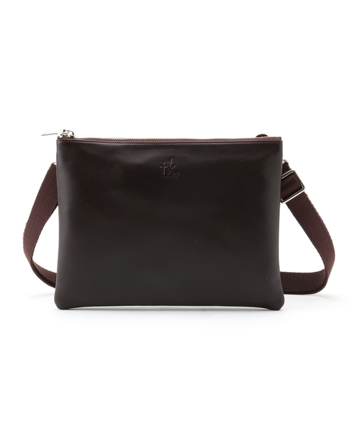 tk.TAKEO KIKUCHI（ティーケータケオキクチ）の「イタリアンレザーサコッシュ（ショルダーバッグ・メンズ・ブラック/ダークブラウン/ライトブルー・00）」の12枚目の写真