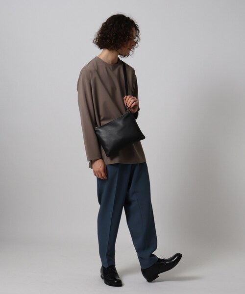 tk.TAKEO KIKUCHI（ティーケータケオキクチ）の「イタリアンレザーサコッシュ（ショルダーバッグ・メンズ・ブラック/ダークブラウン/ライトブルー・00）」の17枚目の写真