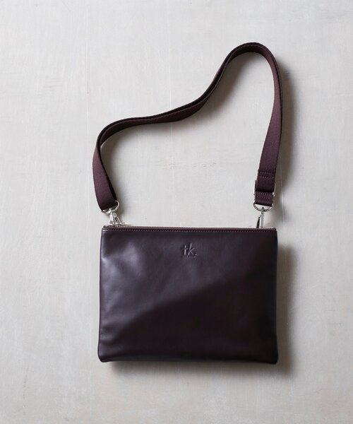 tk.TAKEO KIKUCHI（ティーケータケオキクチ）の「イタリアンレザーサコッシュ（ショルダーバッグ・メンズ・ブラック/ダークブラウン/ライトブルー・00）」の10枚目の写真