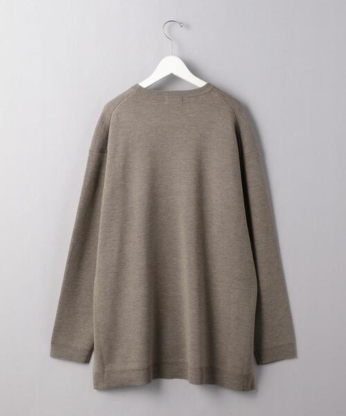 EN ROUTE（アンルート）の「＜EN ROUTE（アンルート）＞ウールミラノリブ ロングスリット クルーネックニット（ニット/セーター・メンズ・ダークグレー/モカ・1/2/3）」の7枚目の写真