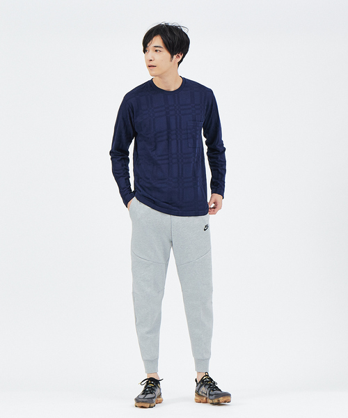 ABAHOUSE(アバハウス)の「クロスジャガード 長袖 Tシャツ(Tシャツ/カットソー・メンズ・ホワイト/チャコールグレー/ネイビー・44/46/48)」の14枚目の写真