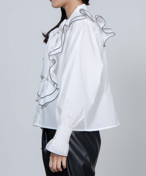 WEGO（ウィゴー）の「WEGO/リボンタイフリルブラウス（シャツ/ブラウス・レディース・ホワイト・FREE）」の6枚目の写真